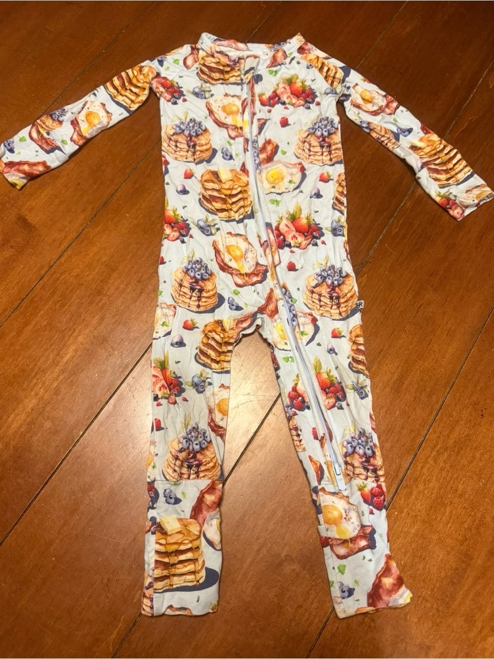 Bums & Roses Brunch Print One-Piece Zipper Pajama